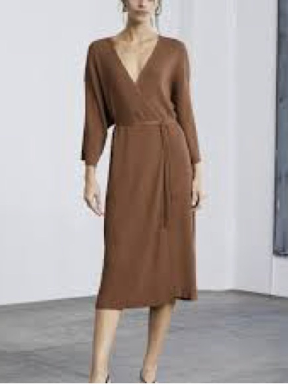 Everlane Ribbed Wrap Midi Dress